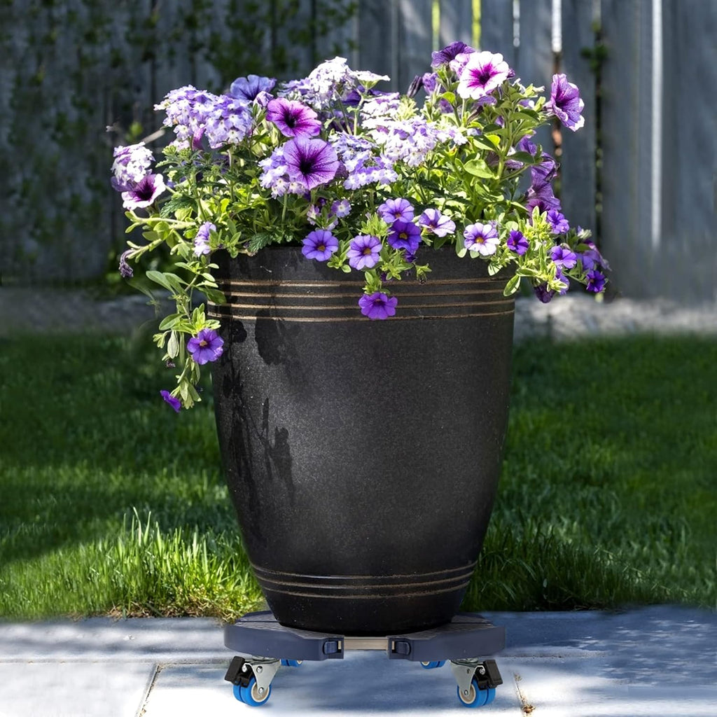 W B D WEIBIDA Plant Caddy with Wheels Heavy Duty 440lbs Capacity, Adjustable 15-21 Inch Rolling Plant Stand Indoor