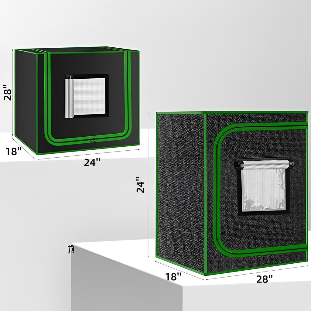Small Grow Tent for Aerogarden，24”x18”x28” ，Hydroponics Growing System ，Highly Reflective 600D Diamond Mylar Canvas