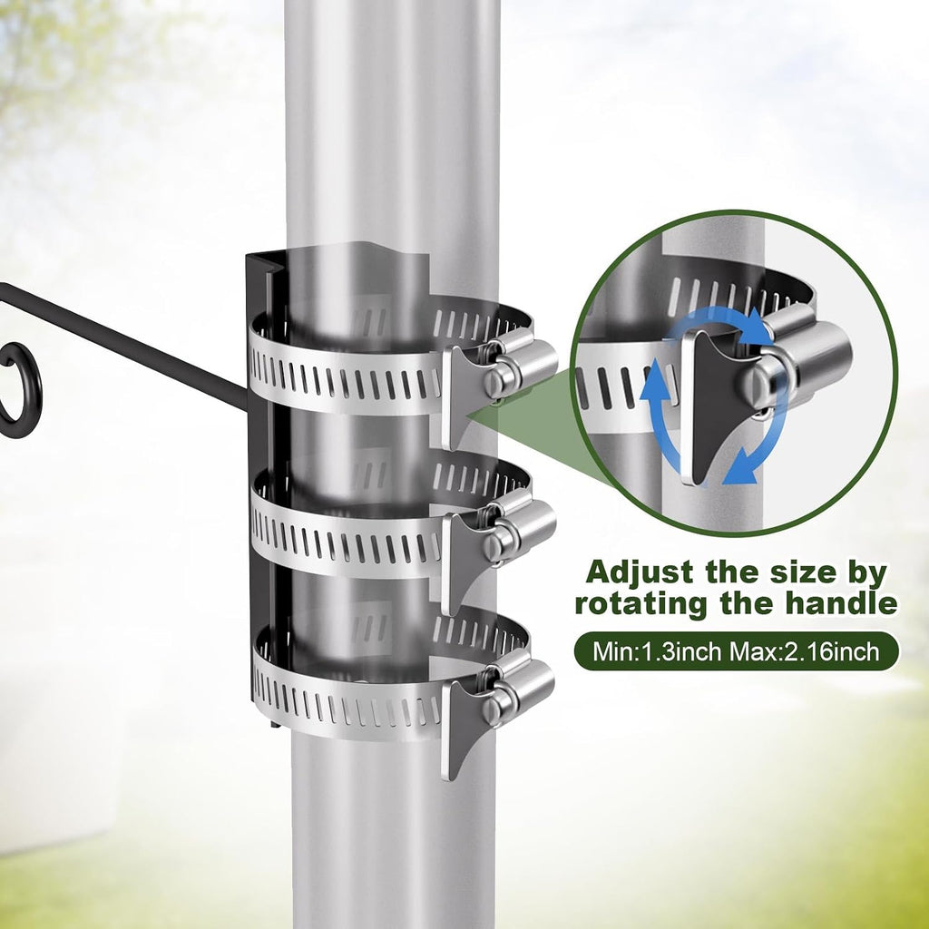 4Pcs Heavy Duty Railing Bird Feeder Hanger, Outdoor Hanging Bracket, Extended Hanger for Bird Feeders, Flower Baskets