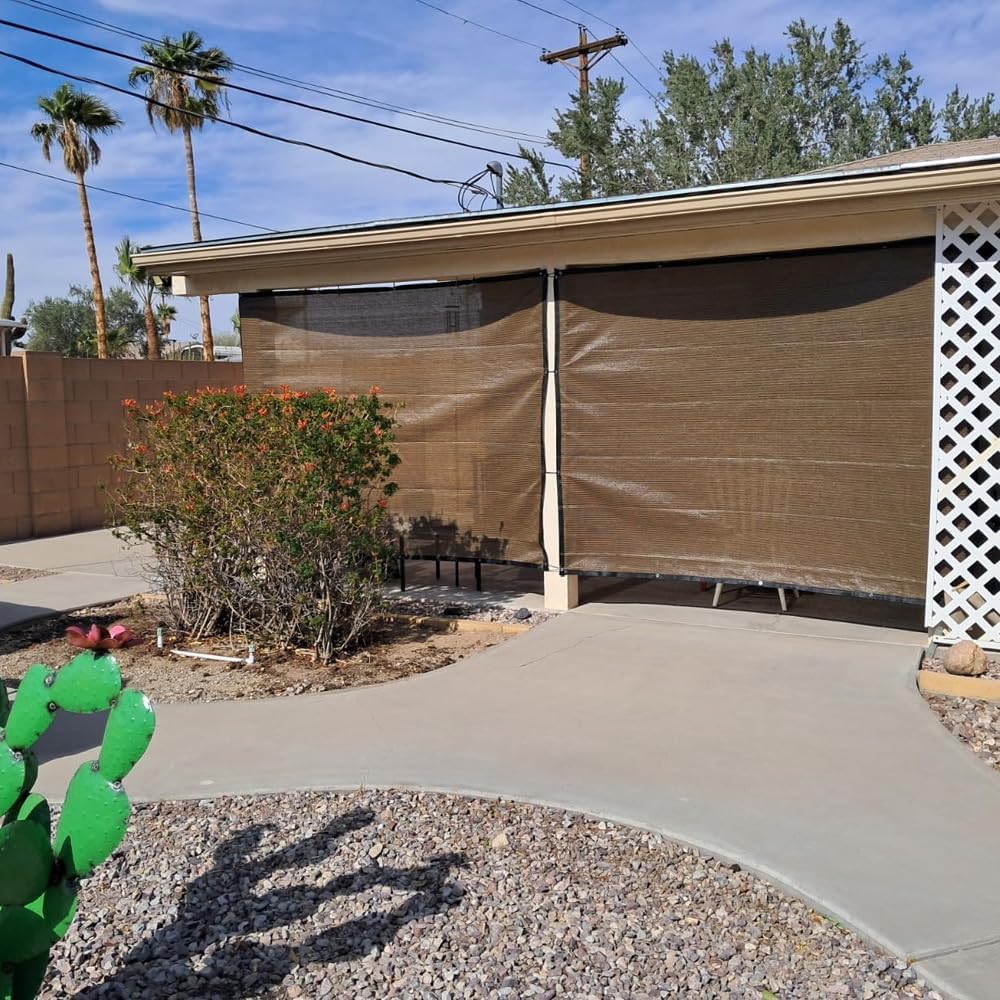 90% Sun Shade Cloth for Patio, 12x24 Ft Breathable Sunshade Fabric for Garden, UV Resisant & Privacy Protection Shade