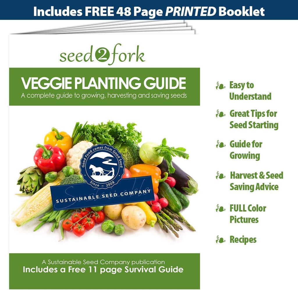 Sustainable Seed Co Instant Garden, Heirloom Vegetable Seed Collection, 15 | Variety Non GMO Heirloom Garden Vegetable