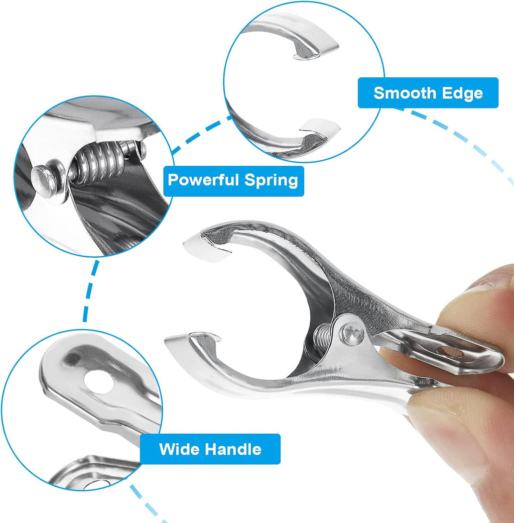 200PCS 2 Inch Garden Clips Heavy Duty Greenhouse Clips Stainless Steel Greenhouse Clamps for Netting with Strong Grip