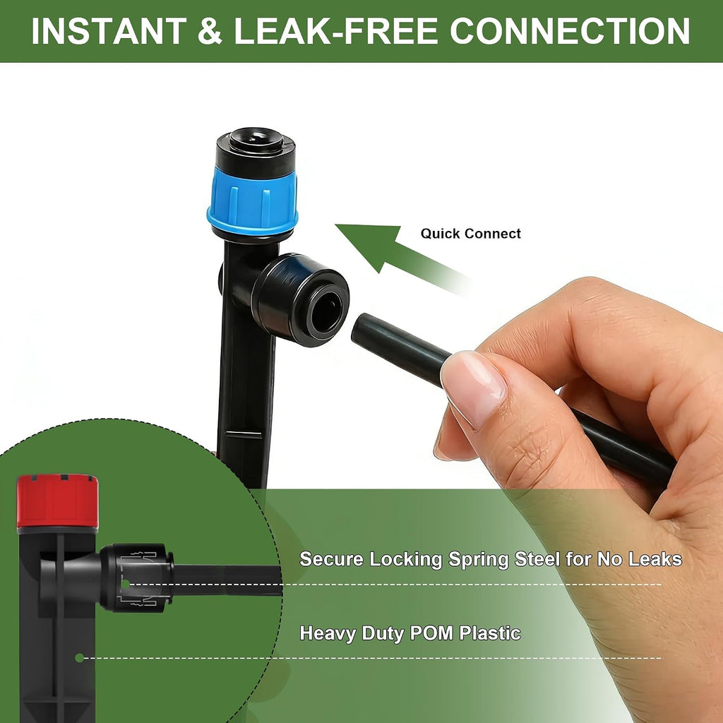 Drip Irrigation Kit for Garden, Quick-Connect Plant Watering System 230FT | Raised Bed Drip Line Kit, Greenhouse