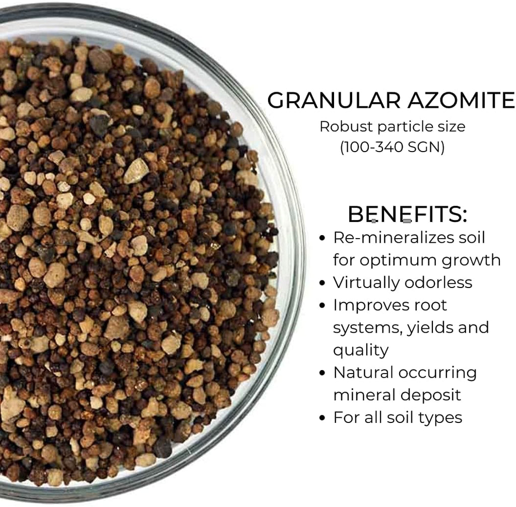 20 Pound Granular AZOMITE - Natural Trace Mineral Granulated Fertilizer