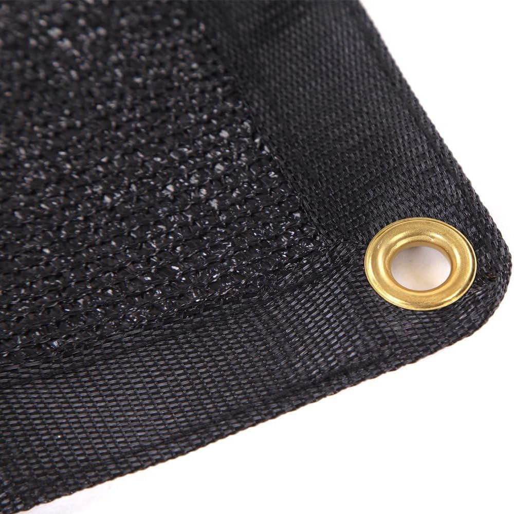 90% Black Shade Cloth, 10X30 FT Garden Sun Shade for Plants Cover | UV Resistant, Outdoor Sunshade Fabric with Grommets