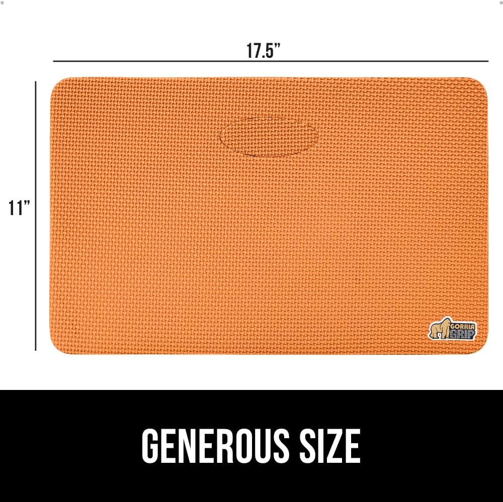 GORILLA GRIP® Extra Thick Supportive Foam Kneeling Pad, Large Cushion Heavy Duty Knee Pads for Gardening, Baby Bath