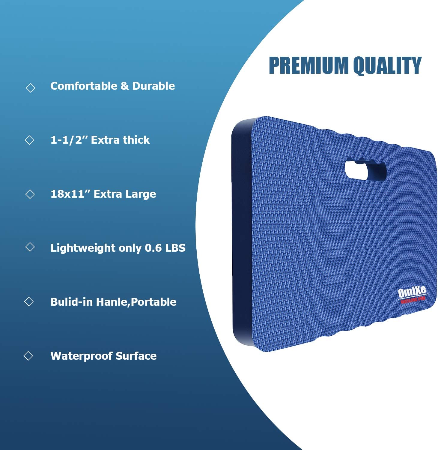 Comfy Extra Large Thick Waterproof Gardening Kneeling Pad Foam Kneeler Mat Garden Knee Pad Cushion for Gardening