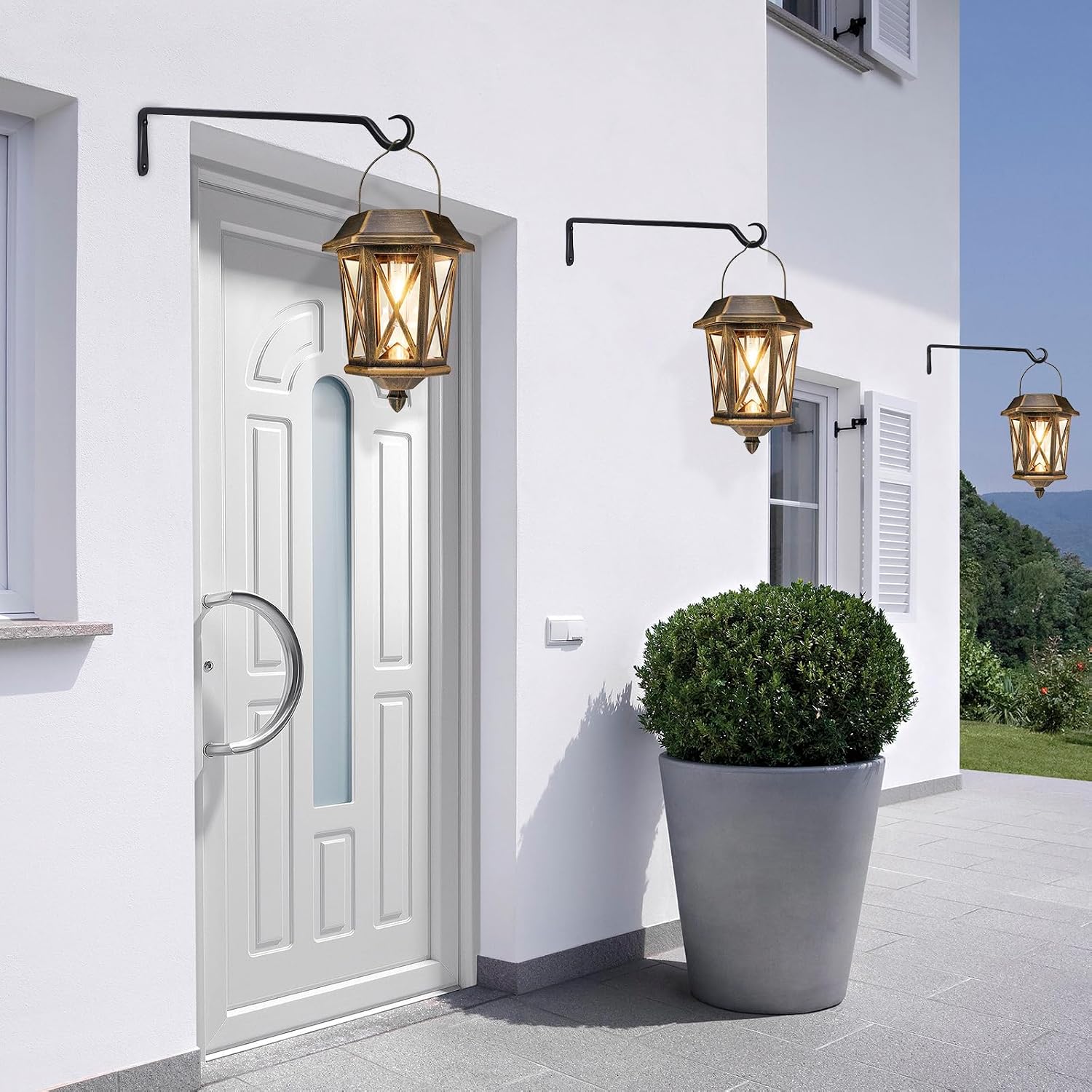 16 inch Plant Hanger, Sturdy Hanging Plant Bracket Outdoor, Hanging Plant Wall Hook Heavy Duty, for Hanging Bird