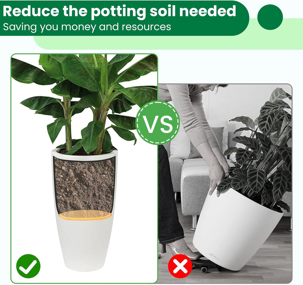2-Pack Round Planter Insert - Plant Pot Insert, 18 inch | Use Less Potting Soil, Planter Accessories for Indoor &