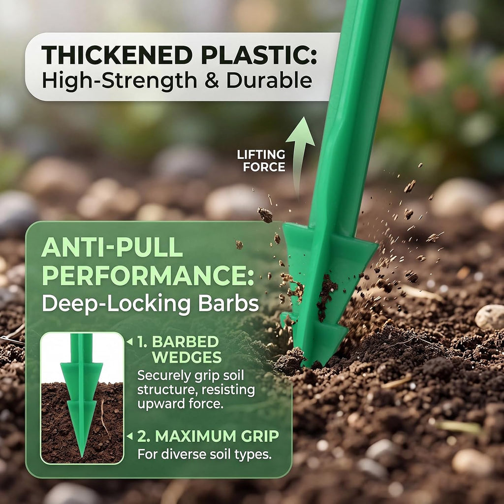 400 Pcs 4 Inch Biodegradable Stakes Plastic Landscape Fabric Stakes Bulk, Sod Staples for Tent, Weed Barrier, Turf