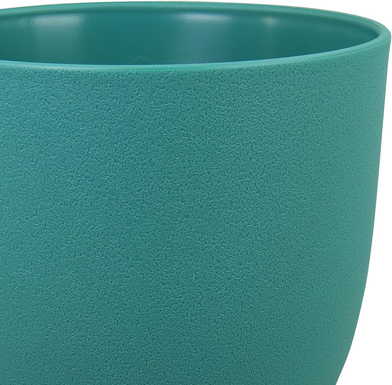 WSMKSZ Large Flower Pots 12/10/9 inch, Set of 3 Modern Decorative Plastic Planters with Drainage Holes and Saucers for