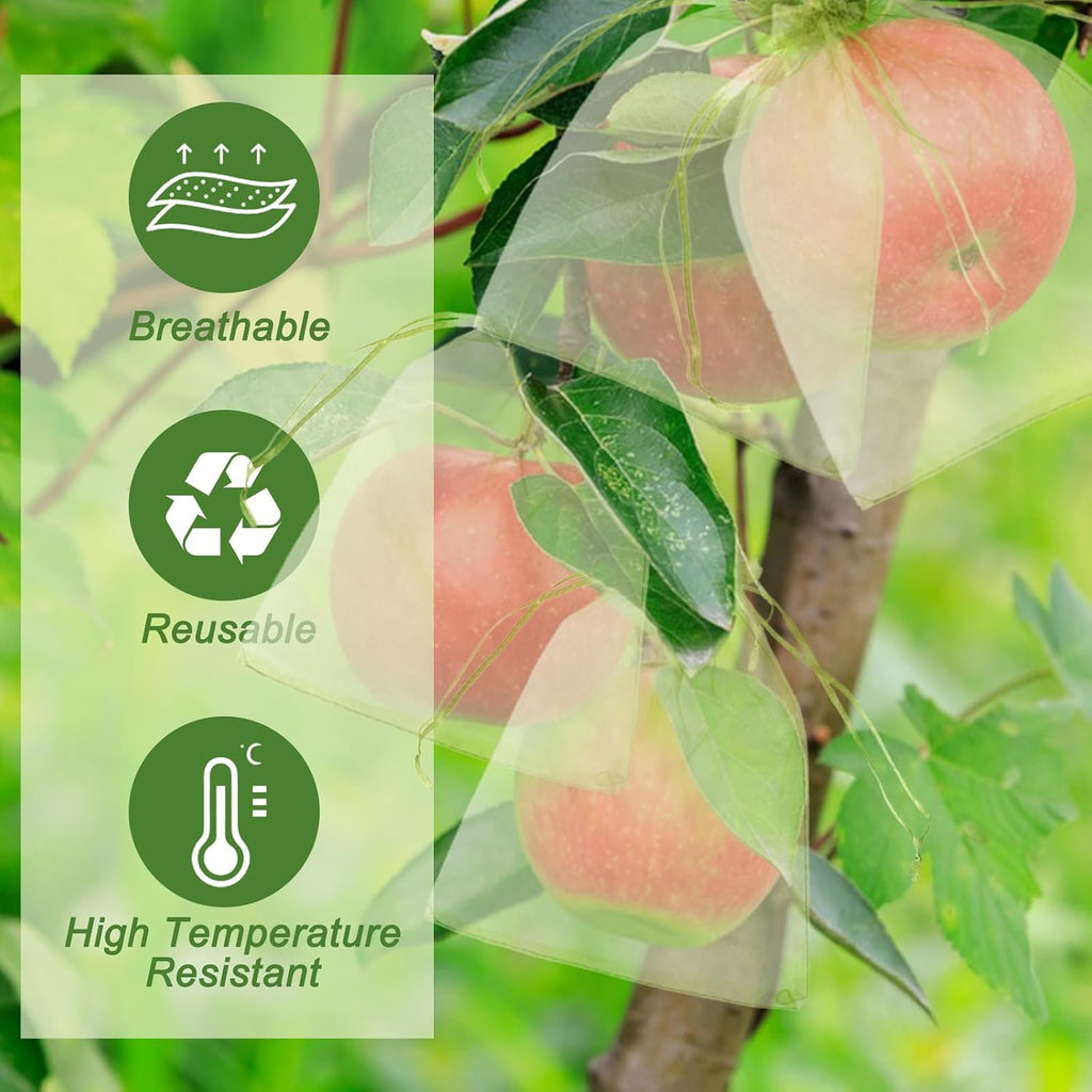 500 Pcs Fruit Protection Bags 6.7X 9.1 Inches | Drawstring Mesh Fruit Protection Bags, Fruit Netting Bags for