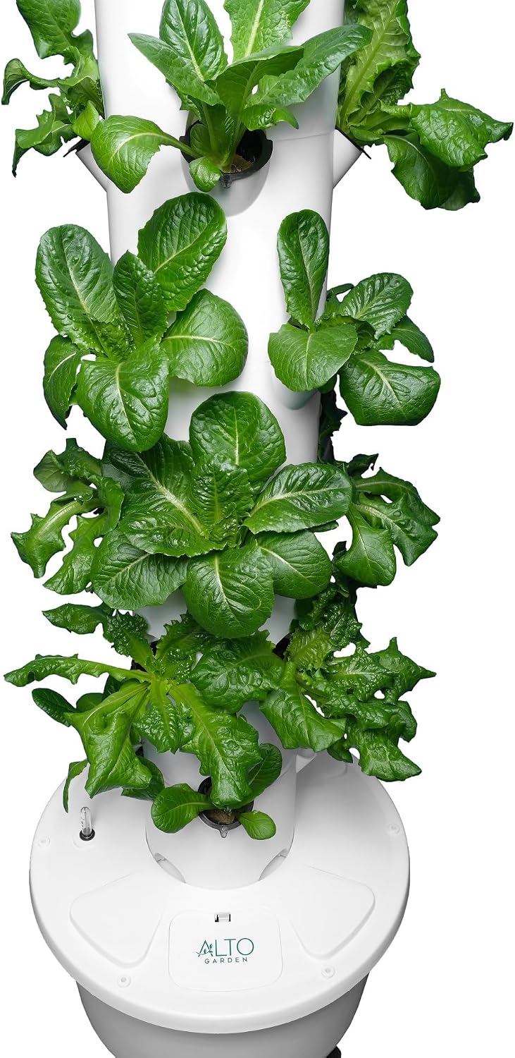 GX Hydroponic Tower | Vertical Planter Tower | Hydroponics Growing System Kit | Food Grade with 24 Net Pots (Without