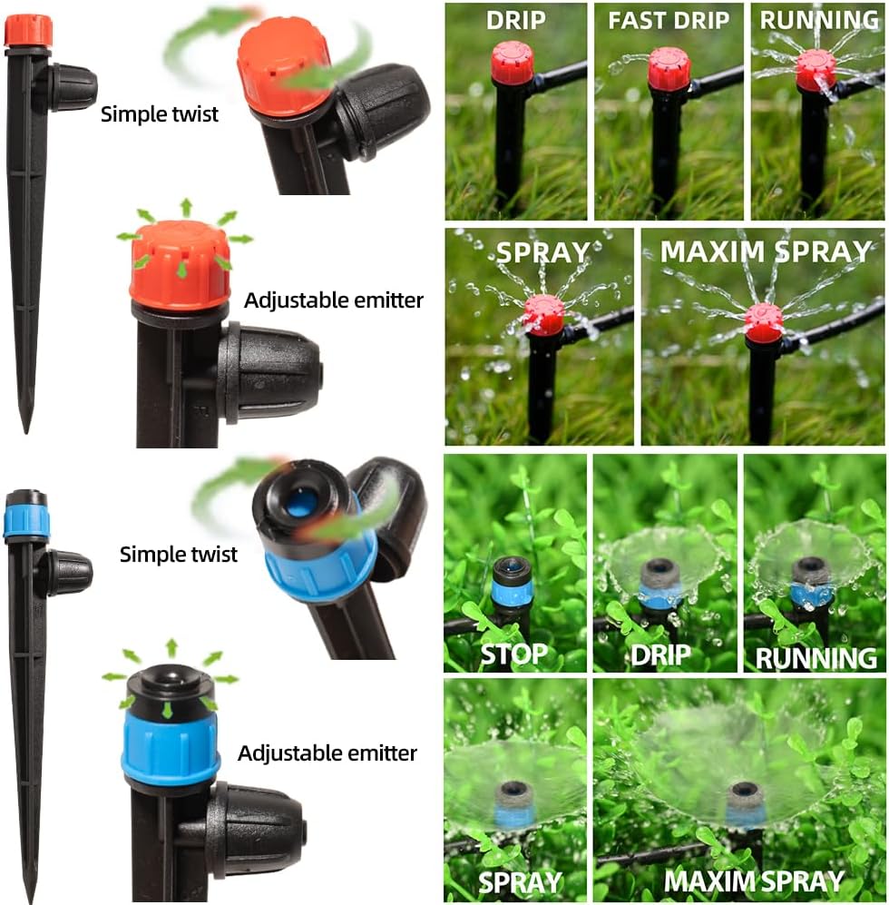 233FT Drip Irrigation System with Timer for Garden Kit Automatic Irrigation Equipment Lock Fittings Micro Drip 360