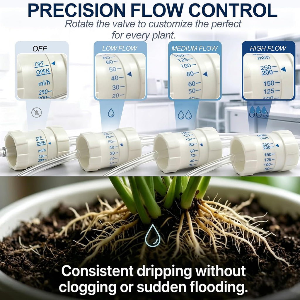 3Pcs 6.5L Automatic Vacation Plant Waterer Bag,Plant Self Watering Devices | Drip Irrigation Bag With 4 Adjustable