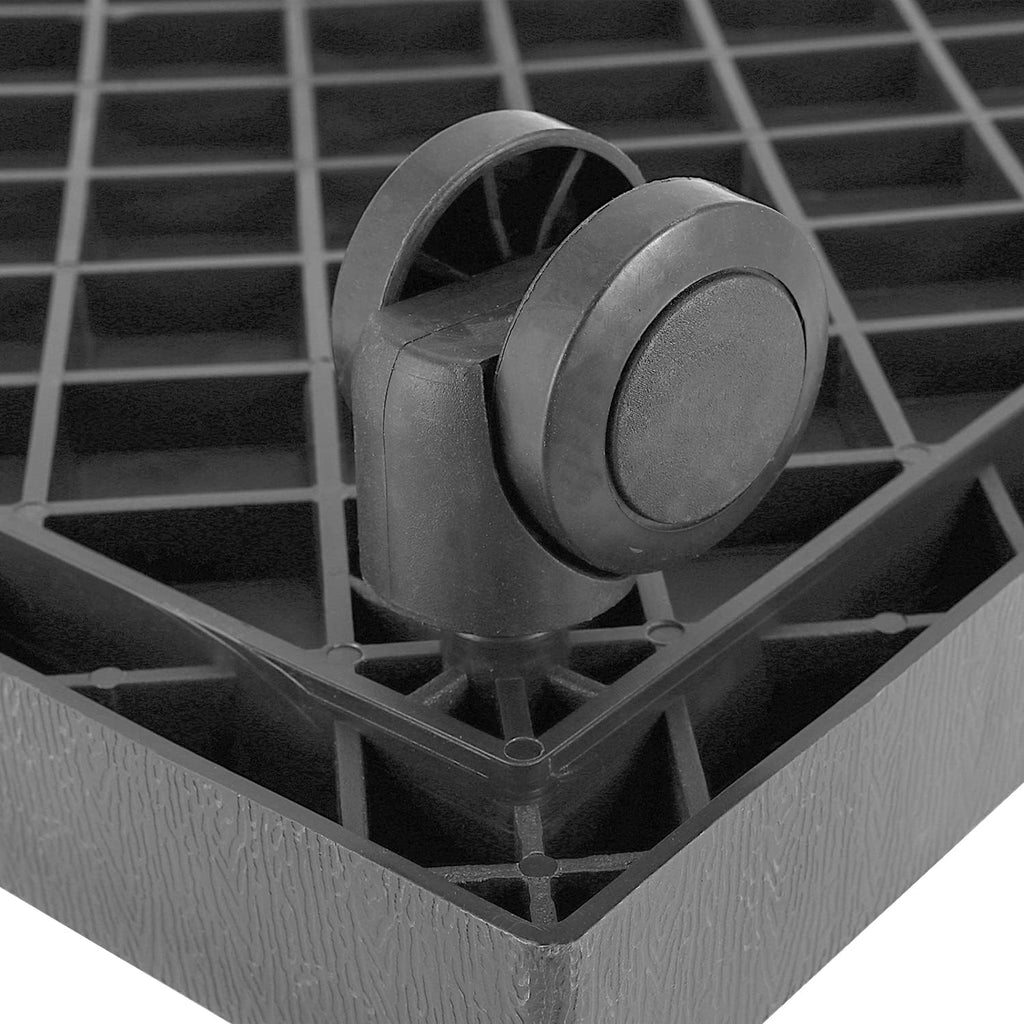 JOIKIT 2 Pack 11.8 Inch Square Plant Caddy with Wheels,Charcoal Gray | Heavy Duty Rolling Plant Stand, Wheeled Planter