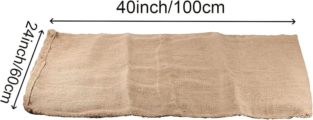 6 PCS 40 x 24 Inch Burlap Bags, Large Burlap Storage Sacks for Gardening, Potato Sack Race Bags for Potato Grow Bag