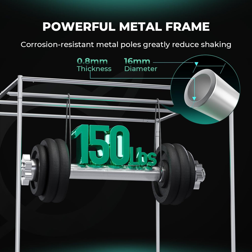 MARS HYDRO 4x4 Advanced Grow Tent, 48"x48"x80" Indoor Plant Growing | Reflective Mylar 1680D,Hangers for