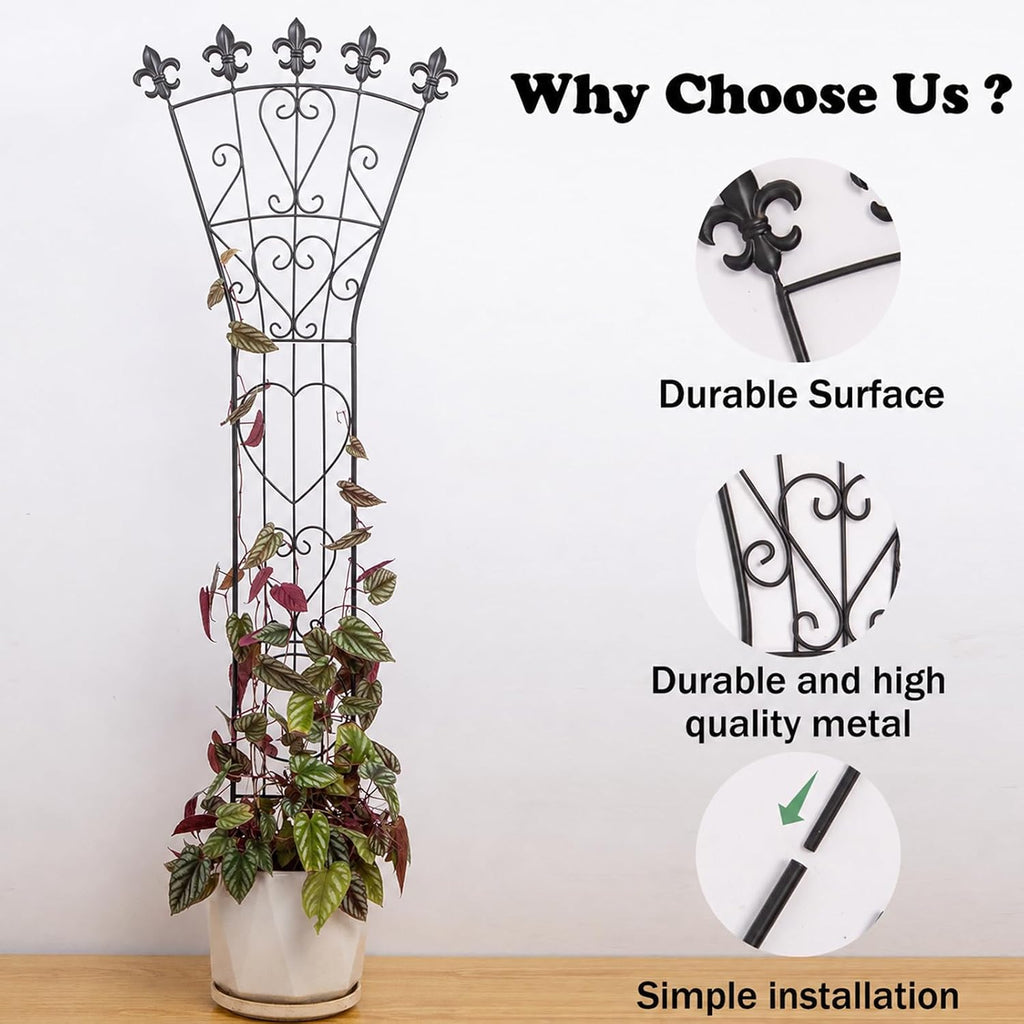 46in Heavy Duty Indoor Climbing Plant Trellis for Monstera, Pothos | Indoor Plant Trellis for Potted Plants - Garden