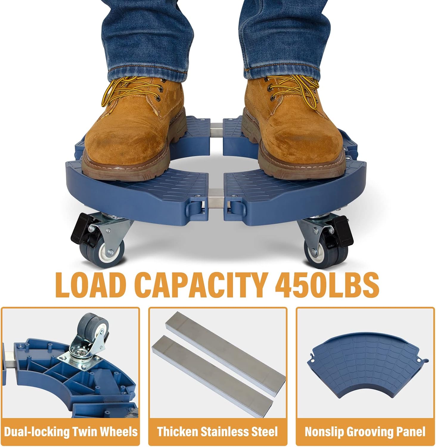 2pk Rolling Plant Stand with Wheels,15-21 Adjustable Heavy Duty Plant Caddy | Plant Dolly with Wheels for Indoor