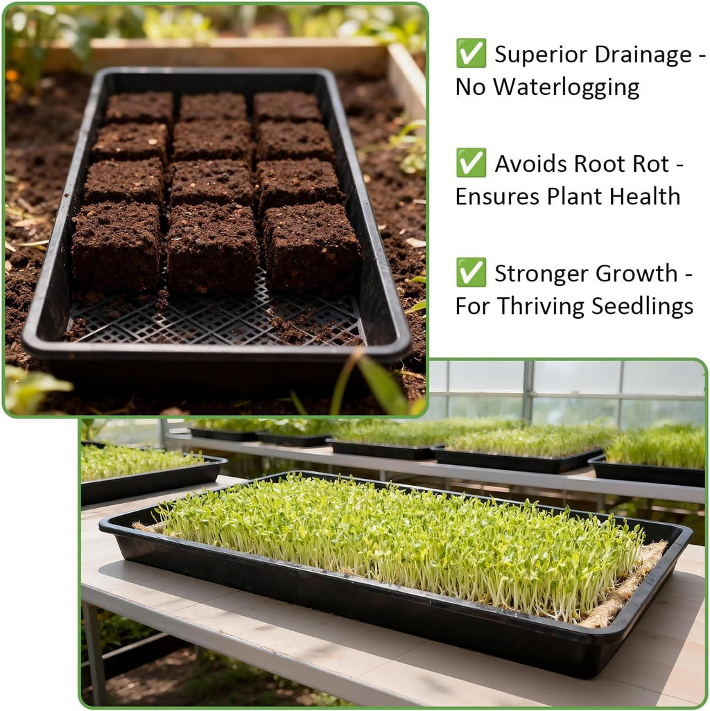 RooTrimmer 10 Pack 1020 Mesh Trays, Extra Strength 1020 Mesh Bottom Trays with Holes, 20'' x 10'', Heavy Duty