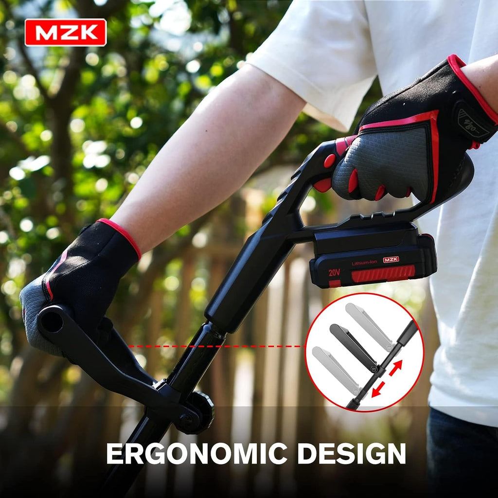 MZK 20V Cordless Tiller Cultivator, 8-Inch Steel Tines,360 RPM | Battery-powered mini garden cultivator for soil