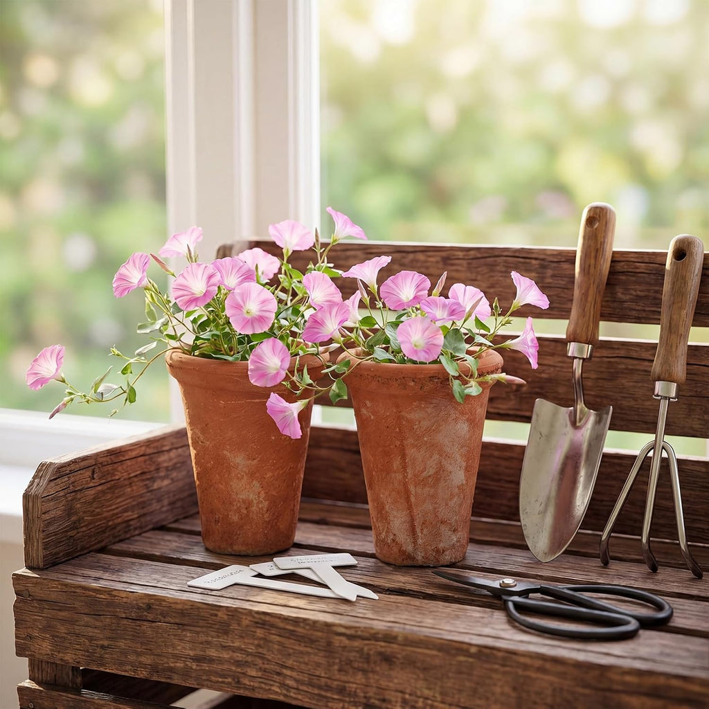 4 Packs Aged Terracotta Pots 4.3 x 3.4'' Terracotta Planter Small Rustic Clay Pots for Plants Flower Cactus Succulent