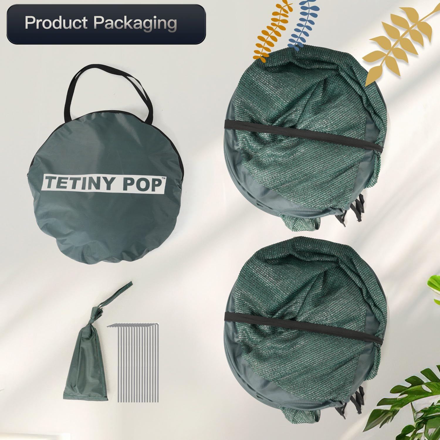 2pack Pop up Plant Sunshade Cloth,Plant Sun Shade Net for Flower UV Resistant Pest Guard Cover for Outdoor Gardens