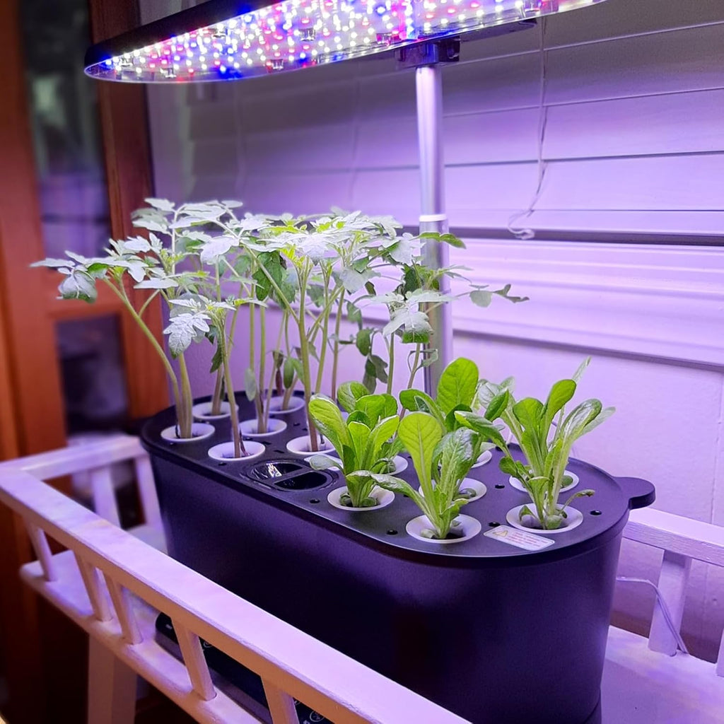 EAGLE PEAK 15 Pods Hydroponics Growing System with WiFi, 5.5 L Water Tank, Smart Indoor Plants Germination Kit with LED
