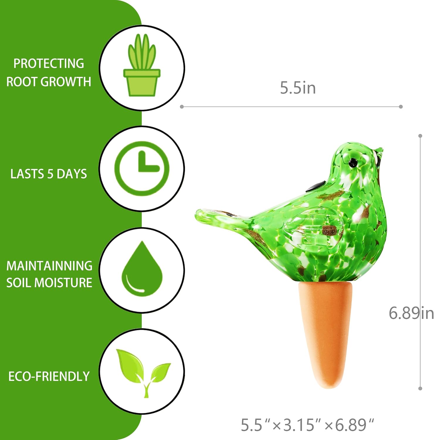 Watering Globes for Plants, Bird Shaped Water Spikes, Automatic Watering Spikes, Automatic Self Watering Planter Insert