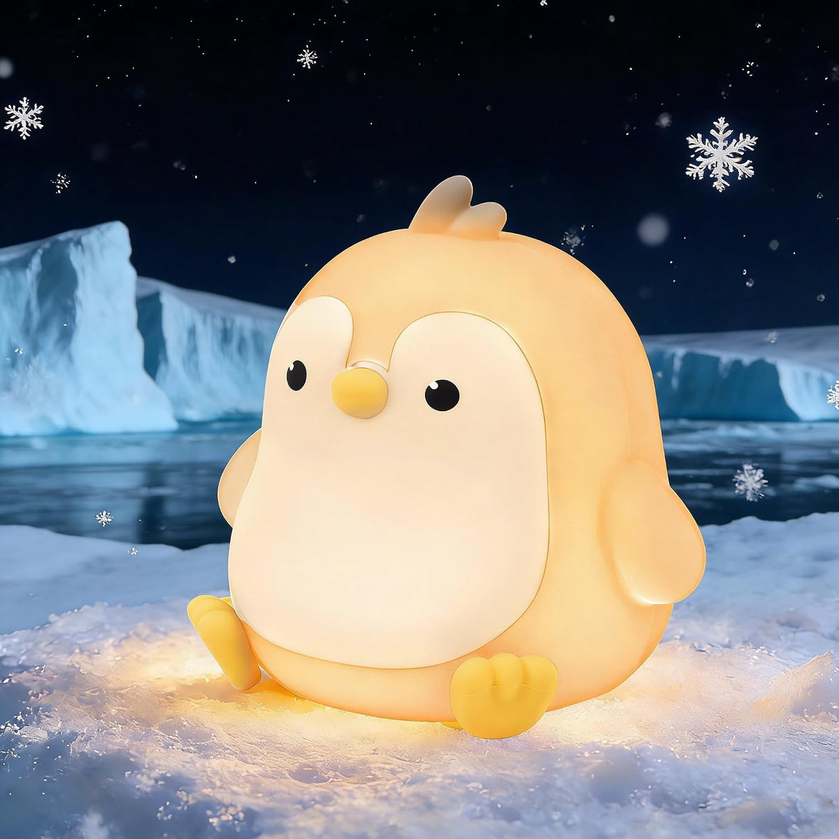 Cute Chubby Penguin Night Light RGB Rechargeable for Nursery Bedroom