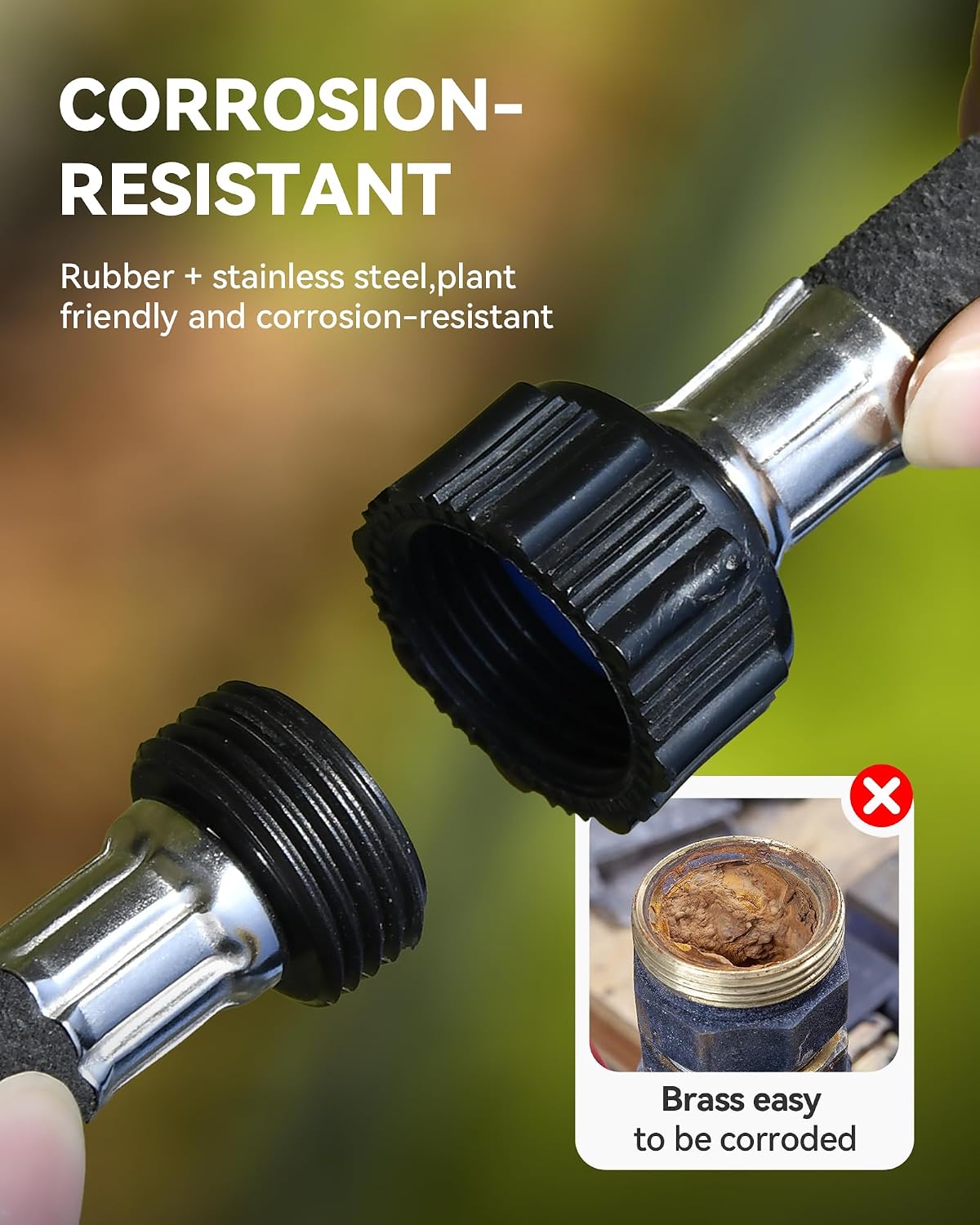 RAINPOINT 1/2'' Soaker Hose 50ft for Garden, Drip Irrigation Hose, Water Seeper Soaker Hoses for Foundation Watering