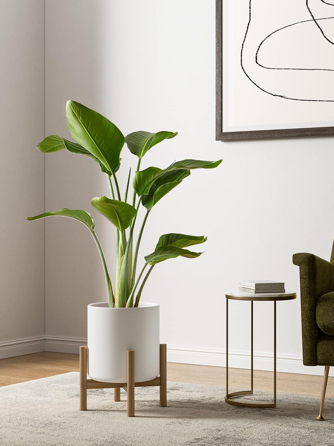 LE TAUCI 10+8+6 Inch Ceramic Pots for Plants, Indoor Planters with Drainage Hole and Plug, Modern Cylinder Flower Pots