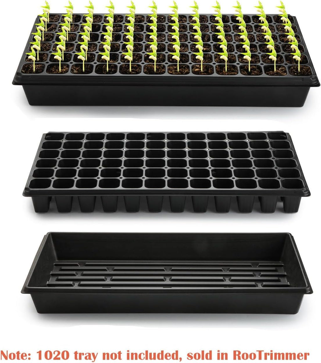 RooTrimmer Deep 72 Cell Seedling Trays, Thick Durable 72 Cell Plug Tray Big Cell Seed Trays for 1020 Flat Trays
