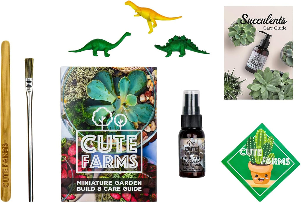 Terrarium Starter Kit | Moss, Vermiculite, Soil, Pebbles, Plant Food, Finishing Tools, Build and Care Guide | DIY