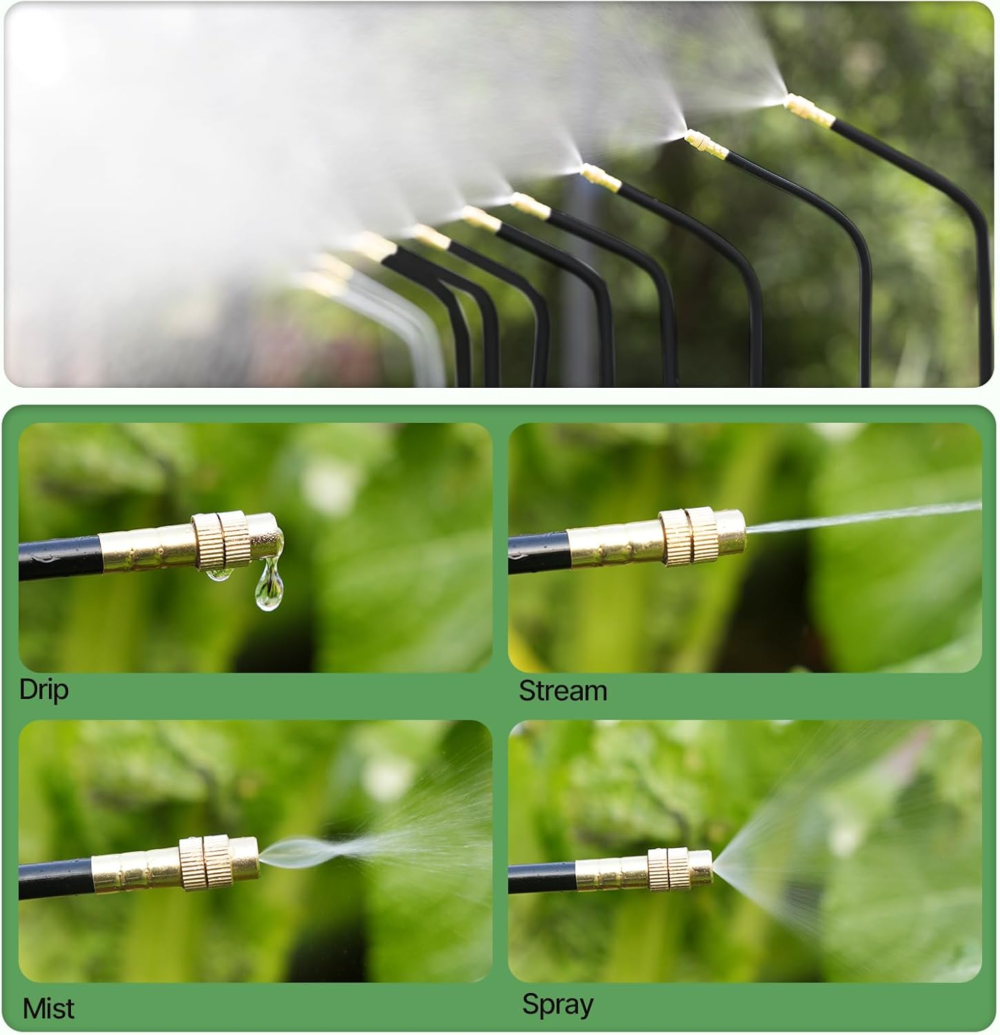 Anleolife 82.4FT Automatic Drip Irrigation System Kit with Water Timer | 8 Programs & LCD Timer, Quick-Connect System