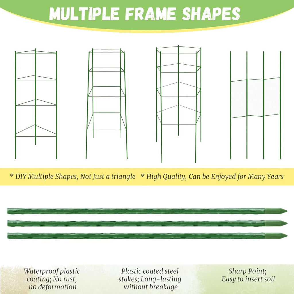 6 Pack Tomato Cage for Garden, 48 Inches Metal Garden Stakes, Plant Support Cages Trellis for Garden and Pots, Tomato