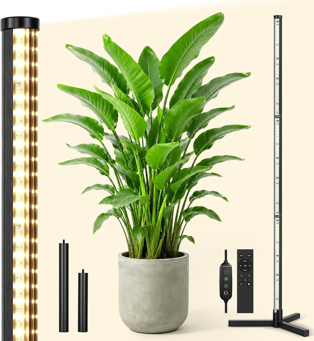 OUTON Standing Grow Lights for Indoor Plants, 48W Full Spectrum Plant Light