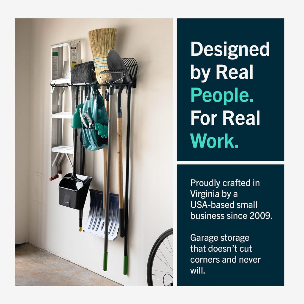 StoreYourBoard Garage Tool Organizer, 72 in, Holds 500 lb, 2 Pack | Garden Tool Rack Wall Mount, Garden Tool Organizer