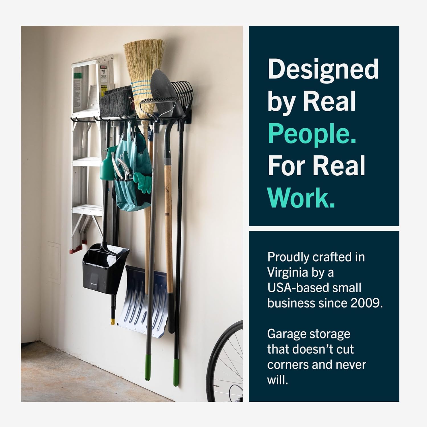StoreYourBoard Garage Tool Organizer, 72 in, Holds 500 lb, 2 Pack | Garden Tool Rack Wall Mount, Garden Tool Organizer