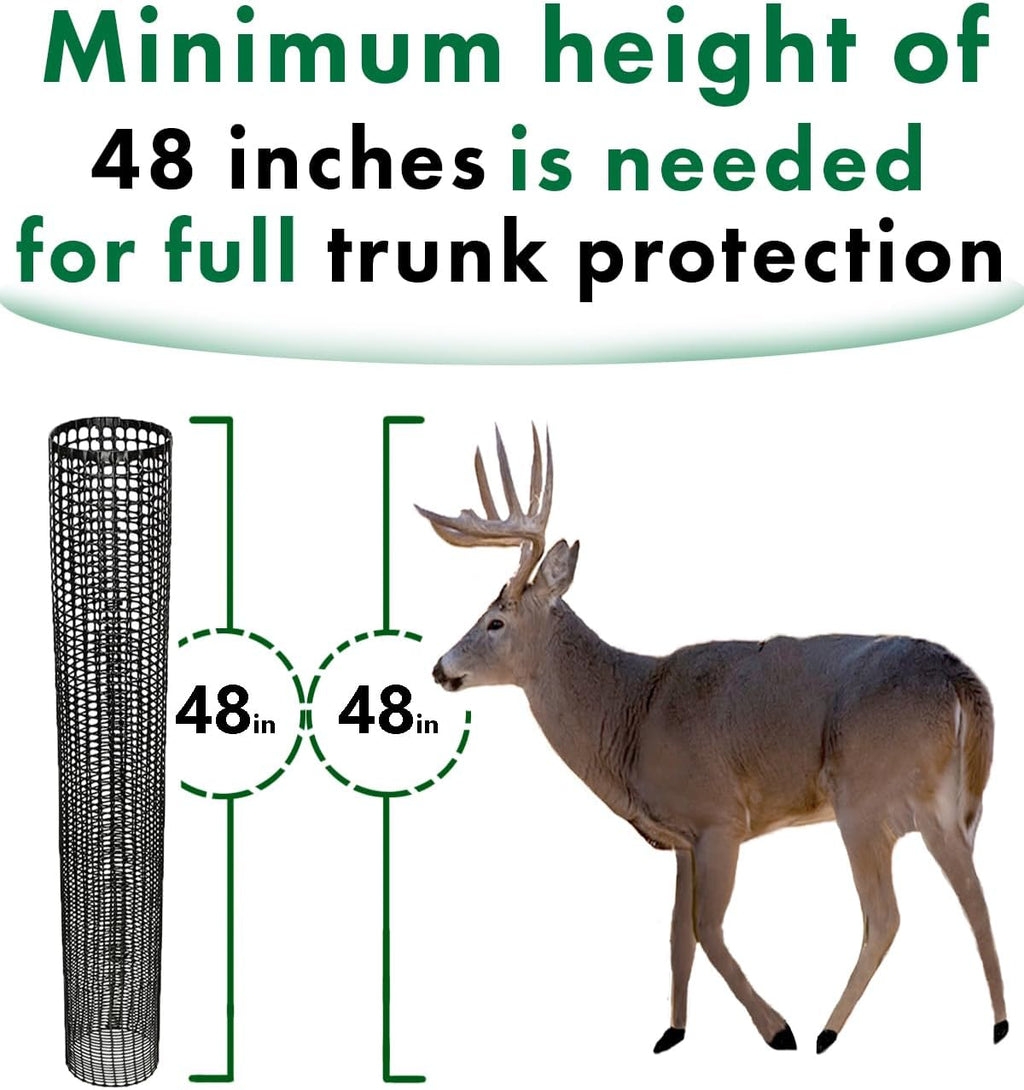 Mesh Tree Bark Protector Guard 48 Inches Tall (5 Pack) Heavy Duty with Zip-Ties, Tree Trunk Protectors from Trimmers