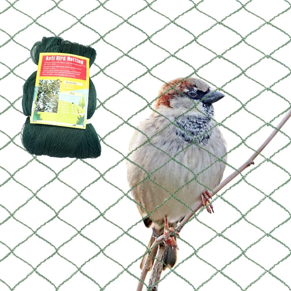 Anti Bird Netting for Garden Woven Mesh - Heavy Duty Protect Plants and Fruit Trees from Rodents Birds Deer Poultry