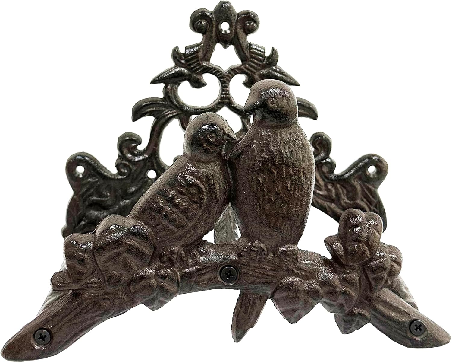 Garden Hose Holder Cast Iron Heavy Duty Water Hose Hanger, Outside Wall Mount, Solid Metal Decorative