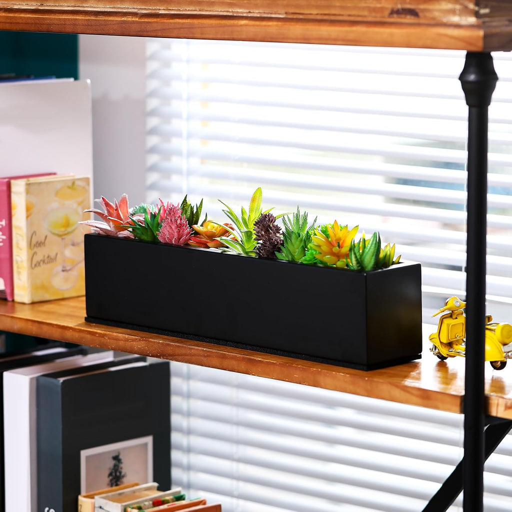 FillTouch Long Rectangular Planter Box | Rectangular Succulent PlanterRectangle Planter IndoorIndoor Window Sill Planter