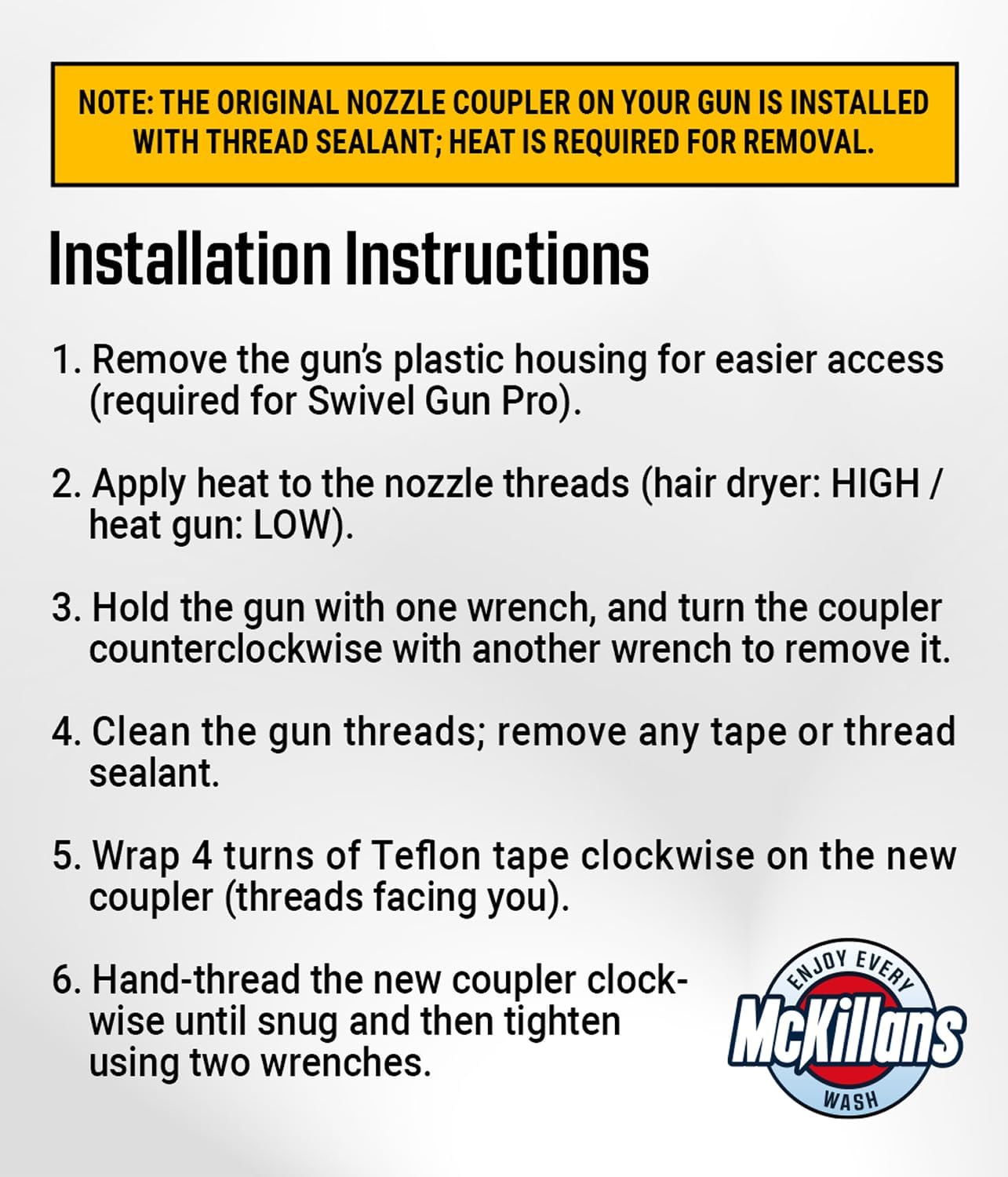 McKillans® 1/4” Nozzle Automatic Quick Connect Fittings - Stainless Steel 1/4” NPT Male Quick Connect Couplers