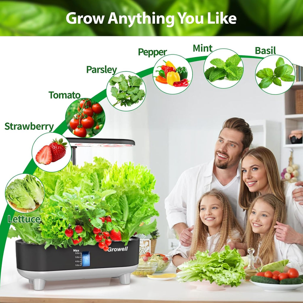 Growell 280Pcs Hydroponic Pods Kit, Seed Starter Refill for Indoor Garden | 140 Grow Sponges & 140 Pod Labels