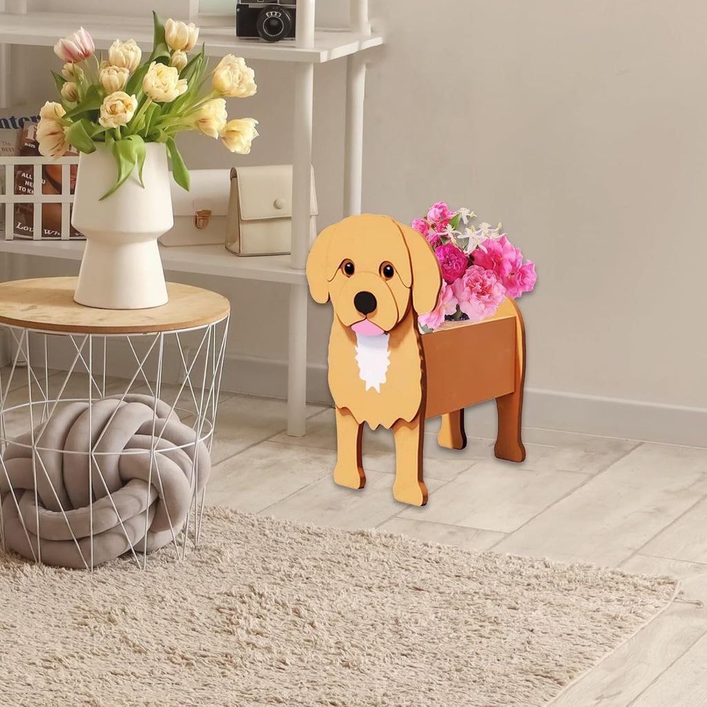 Cavoodle Dog Planter Pots, Animal Shaped Flower Pot | Cute Plant Gift for Women and Pet Lovers, Indoor Outdoor Garden