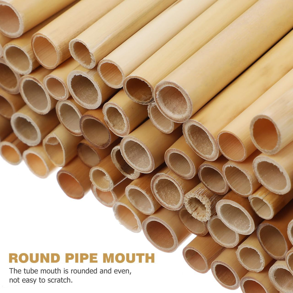 Mipcase Natural Reed Bee Tubes 200 Pack Bee House Tubes Refill Mason Tube Replacements for Pollination Breeding