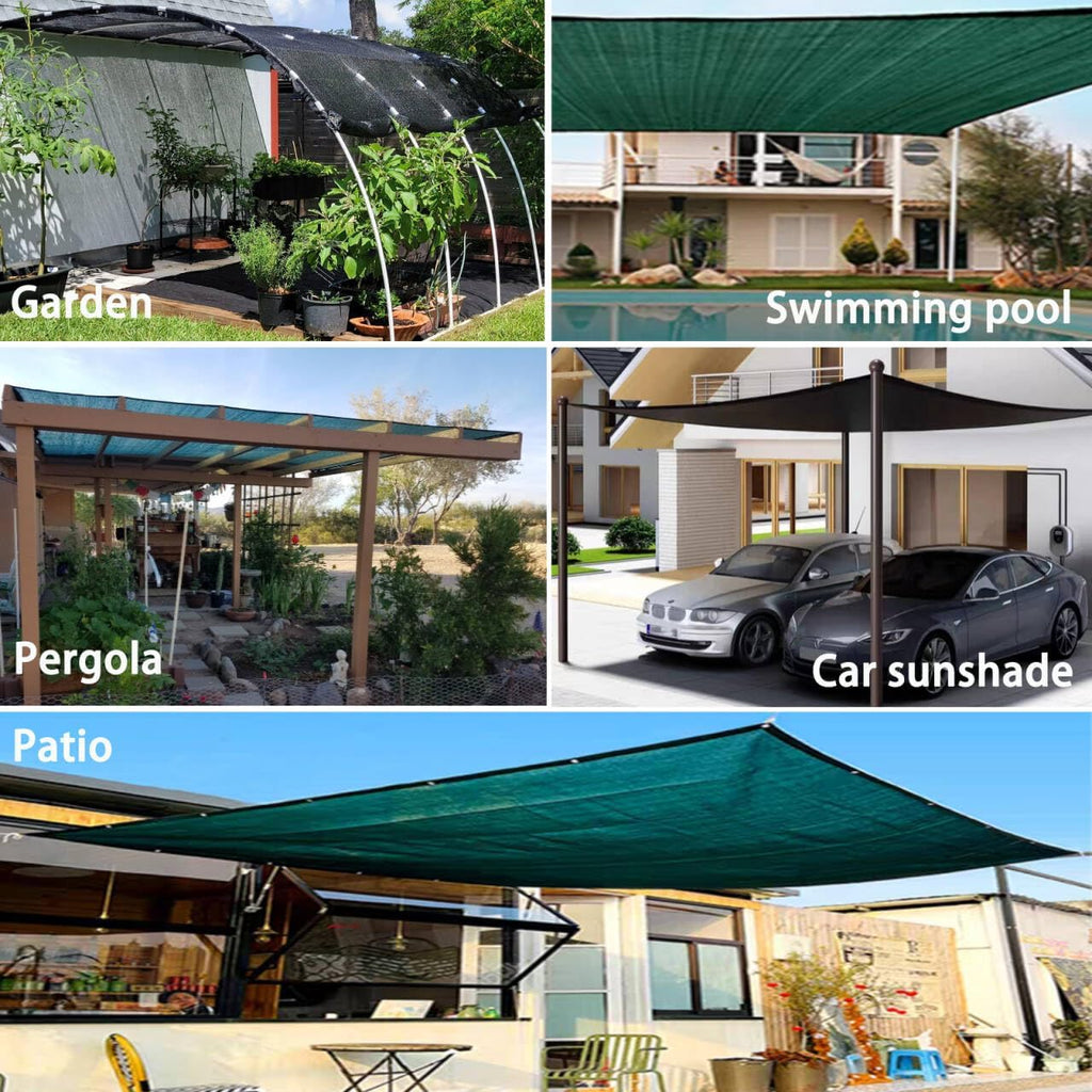 90% Black Shade Cloth 20ft x 40ft Heavy Duty Mesh Tarp with Grommets | Outdoor Sun Shade Canopy for Patio, Garden