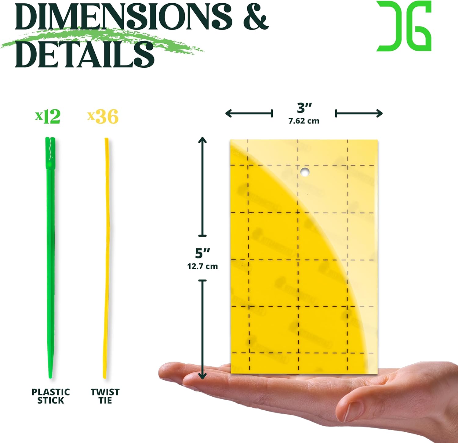 Catchmaster GRO Yellow Regular Double Sided Sticky Traps 36PK, Adhesive Bug & Fruit Fly Trap, Pest Control for Home
